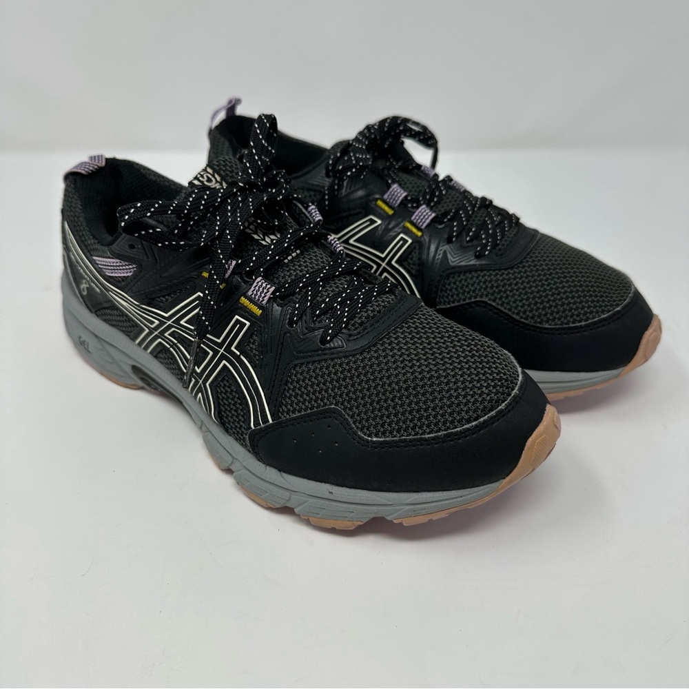 Asics Womens Gel Venture 8 Black and Purple Running Shoes Size 8